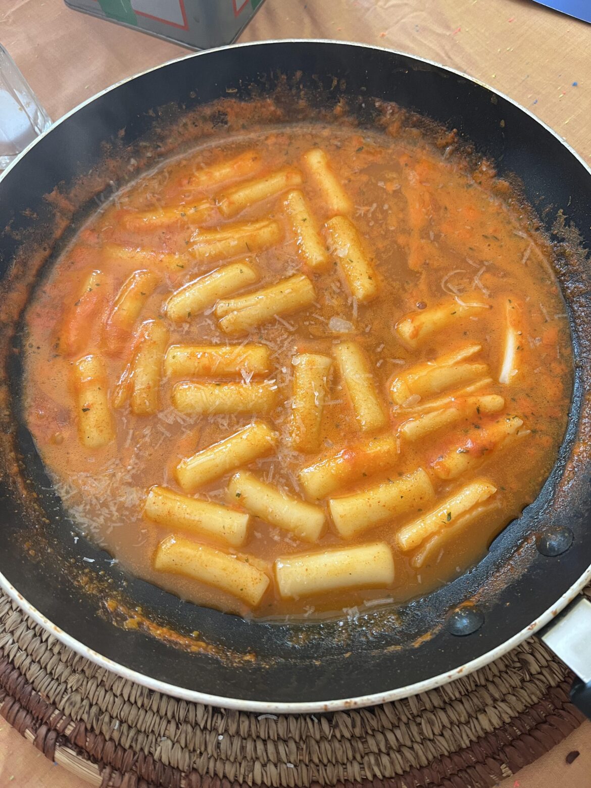 Made some cheese topokki to try out!