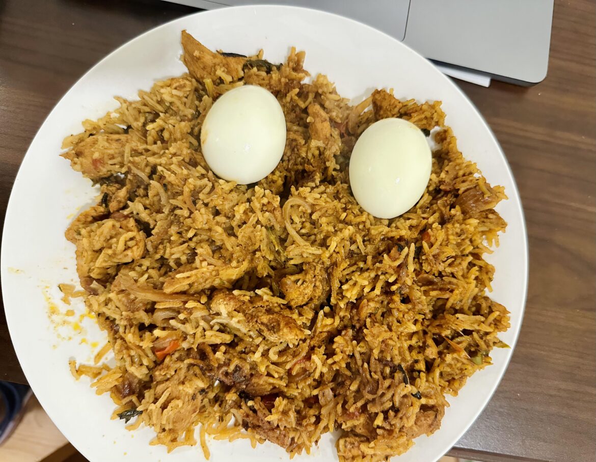 Egg on Chicken Biriyani is probably one of the best combos ever