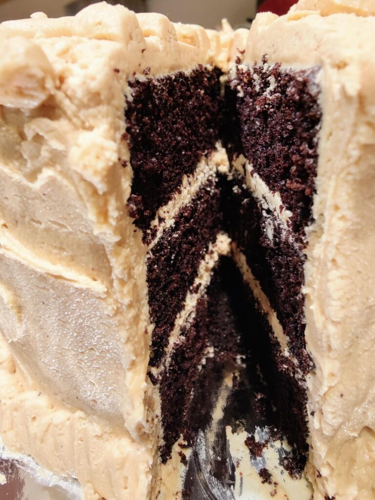 Stella Parks Devils Food with her peanut butter frosting