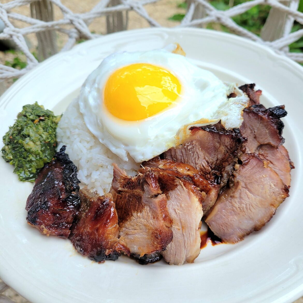 [homemade] Cantonese BBQ Pork (Char Siu) with Fried Egg and Rice ...