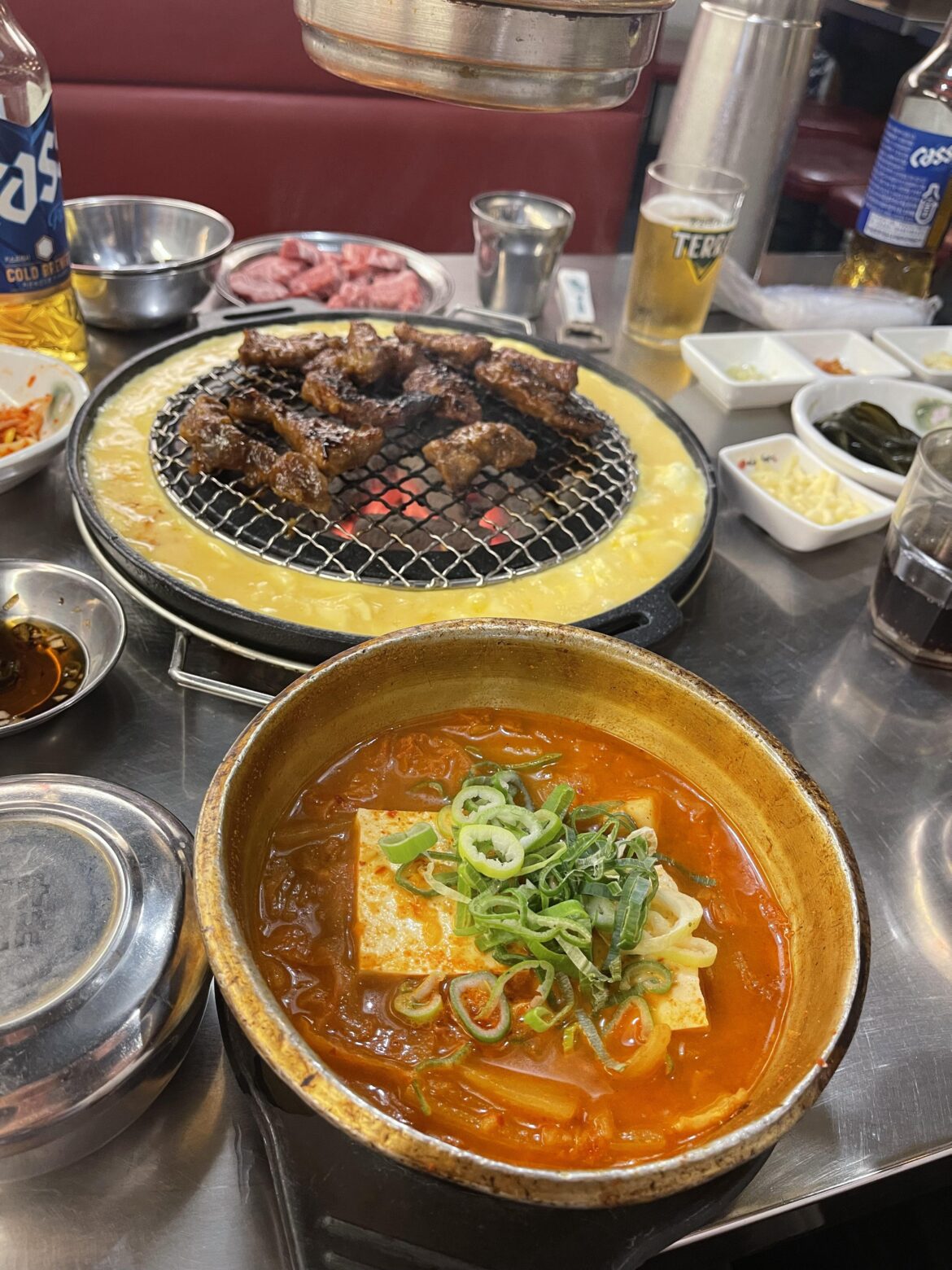 barbeque & kimchi jjigae in hongdae 💞