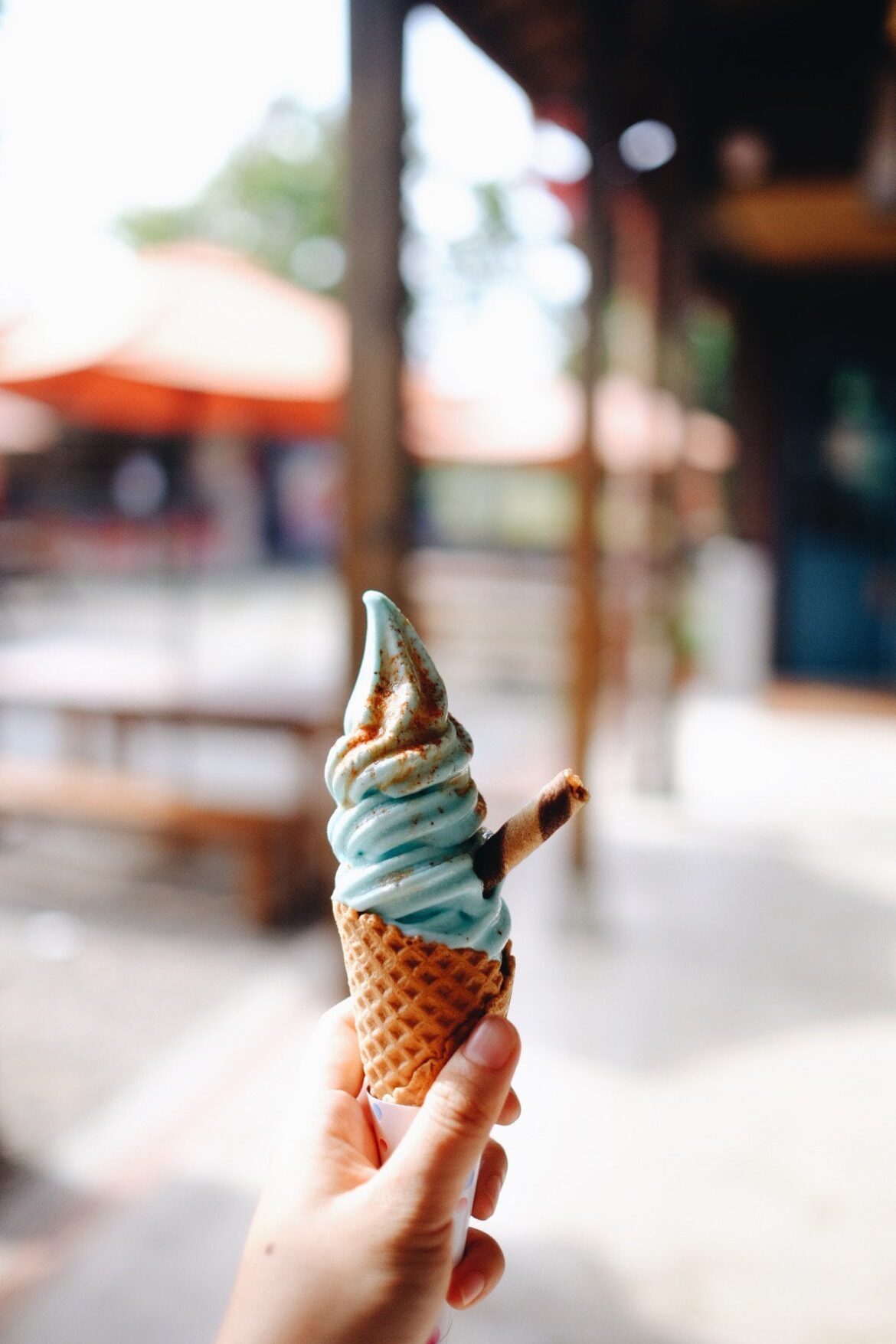 Sea salt with plum powder soft serve, Taiwan