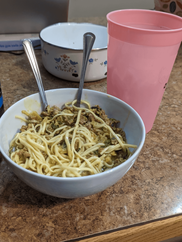 coconut curry pork noodle soup 8/10