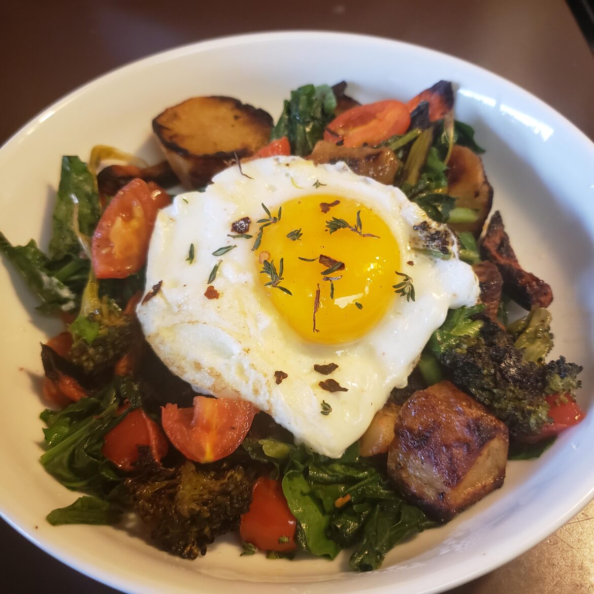 Roasted Veggies Breakfast Hash