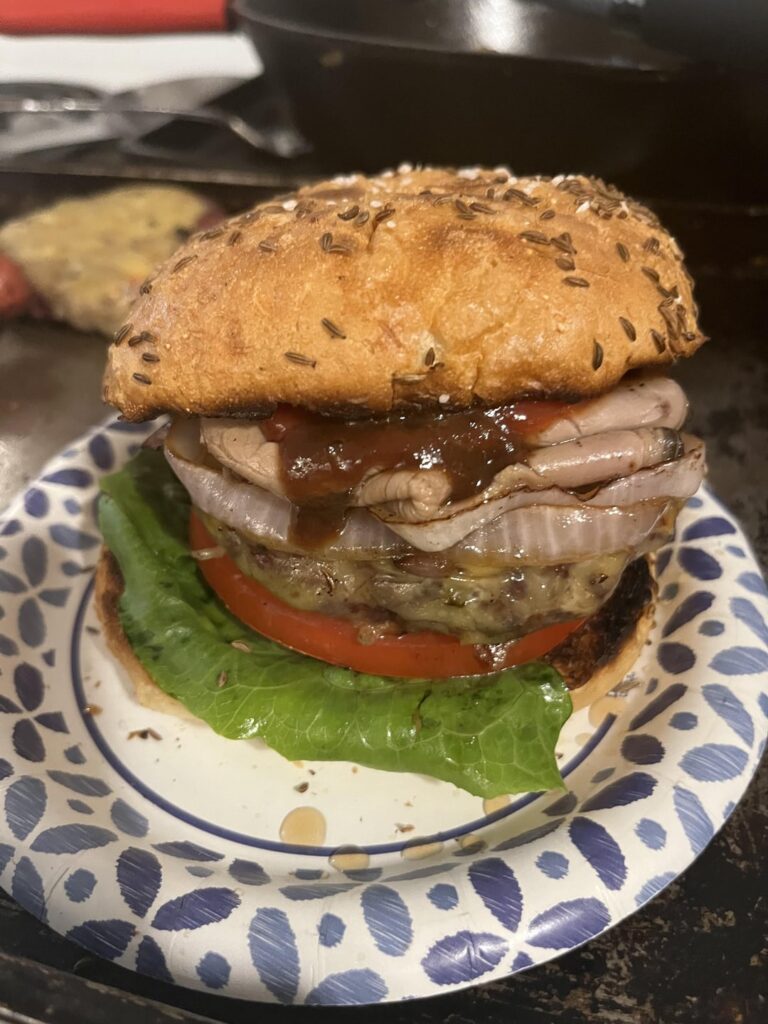Smoked Kobe Roast Beef Burger
