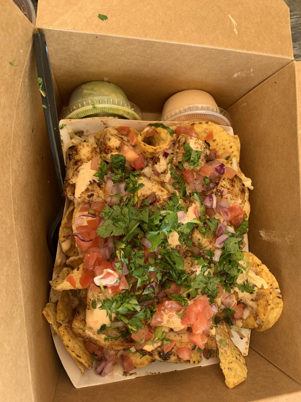 Fish Nachos at Andys Surf and Turf. Northridge