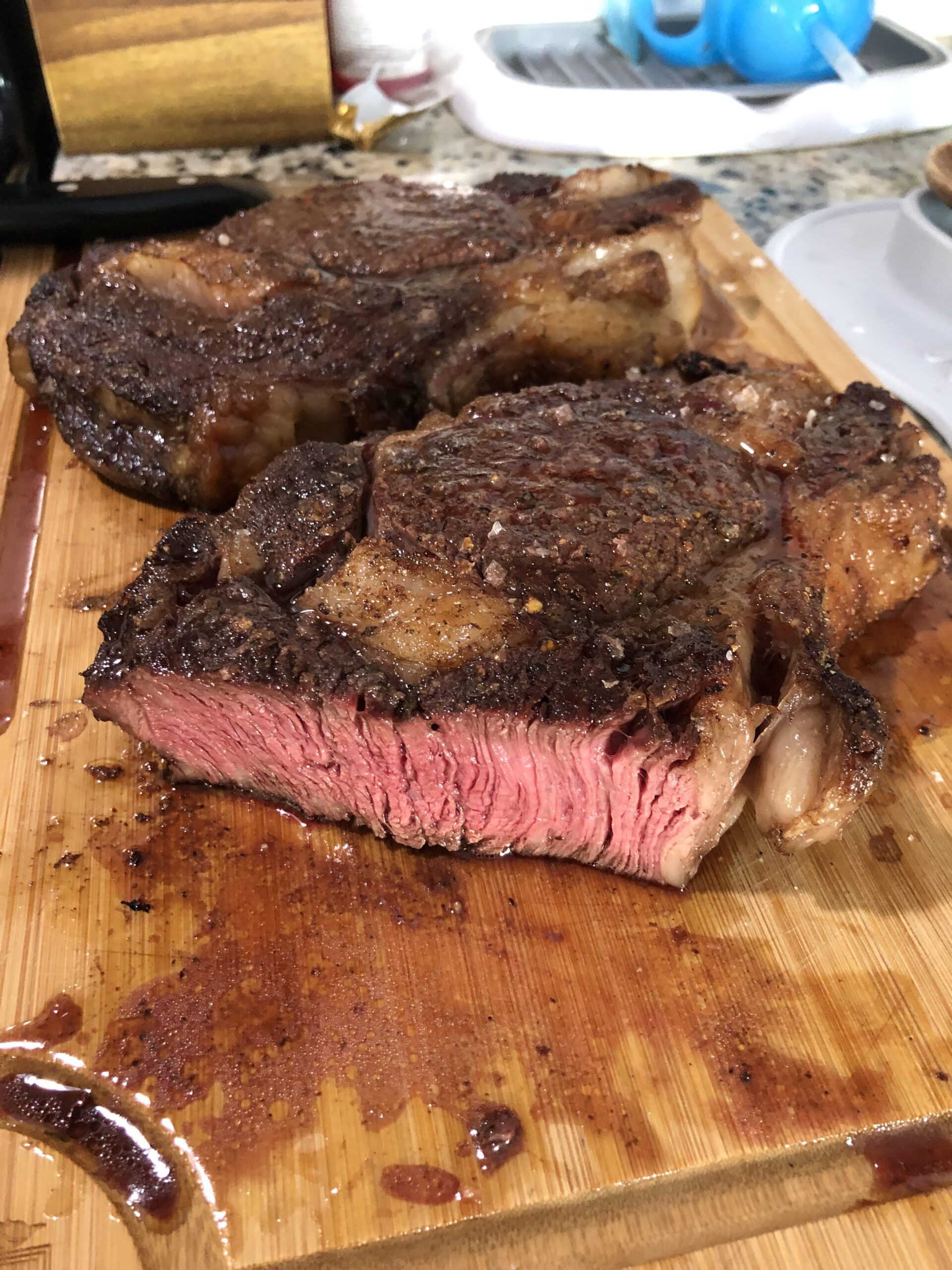 Porcini rubbed grassfed Angus, reverse seared on the er/CI Dining