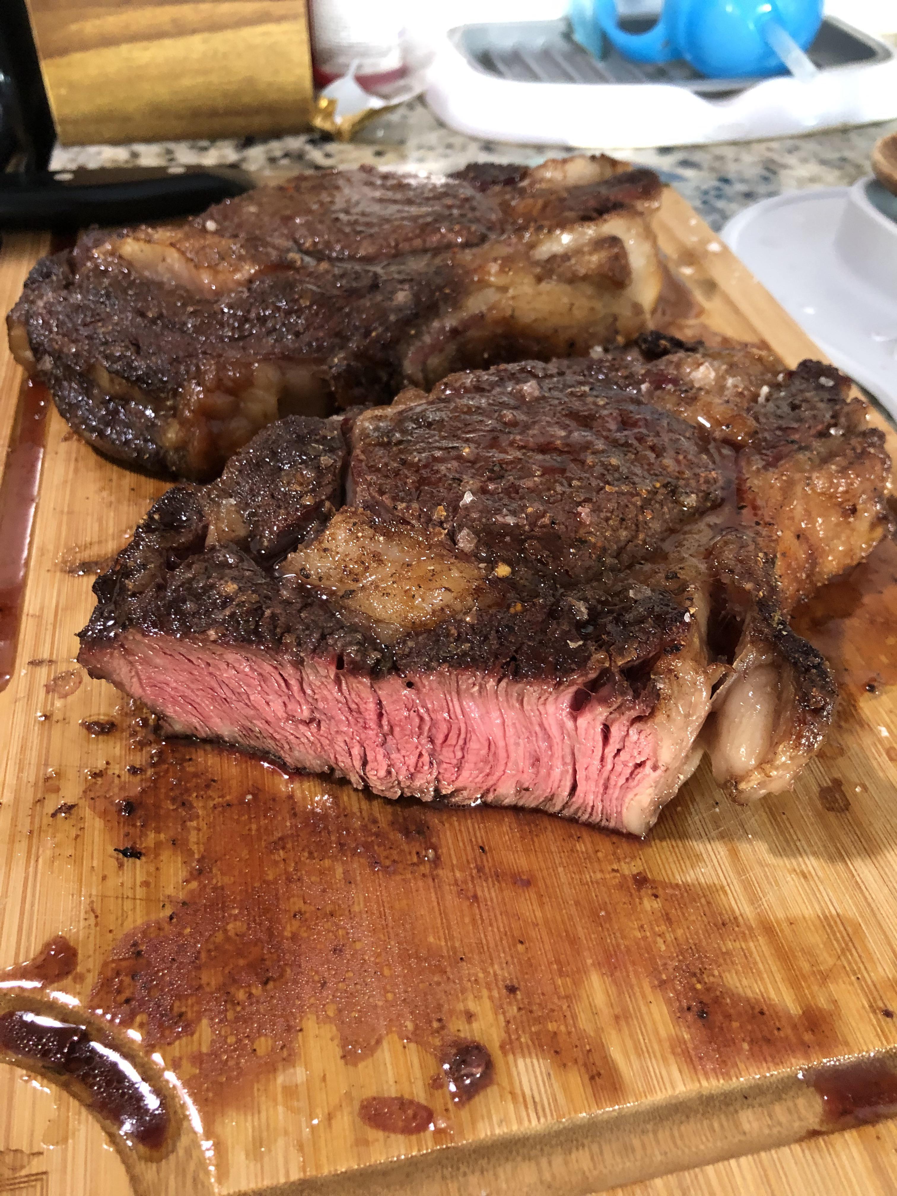 Porcini rubbed grassfed Angus, reverse seared on the er/CI Dining