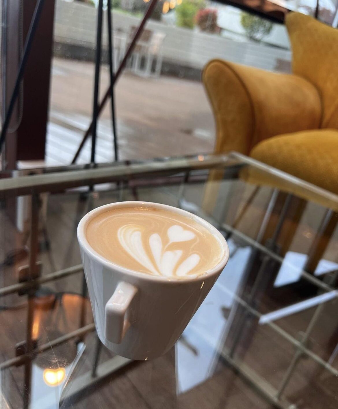 Took a short break to enjoy my cappuccino