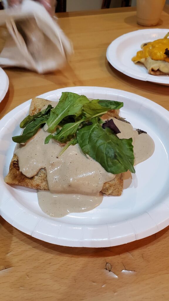 Chicken Pesto and Banana Nutella Crepes at Coco Crepes!