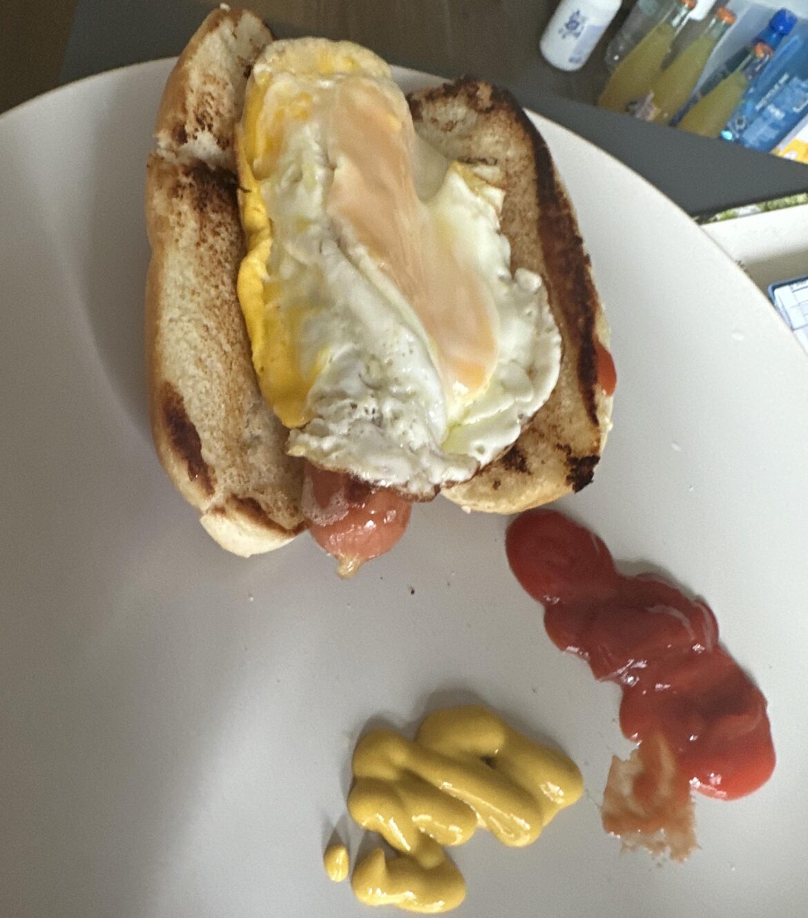 Made a hot dog, wanted to throw an egg on it. Best decision ever