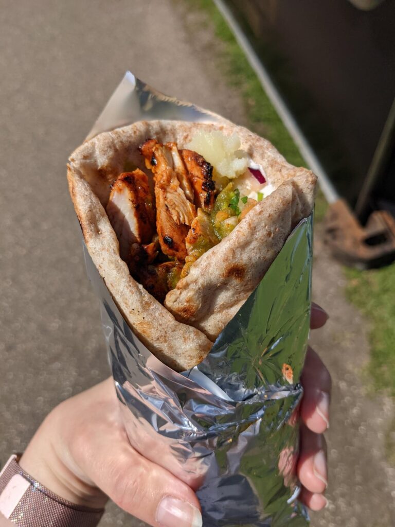 Afghan wrap @ 2 Lads Kitchen, Victoria park, London UK