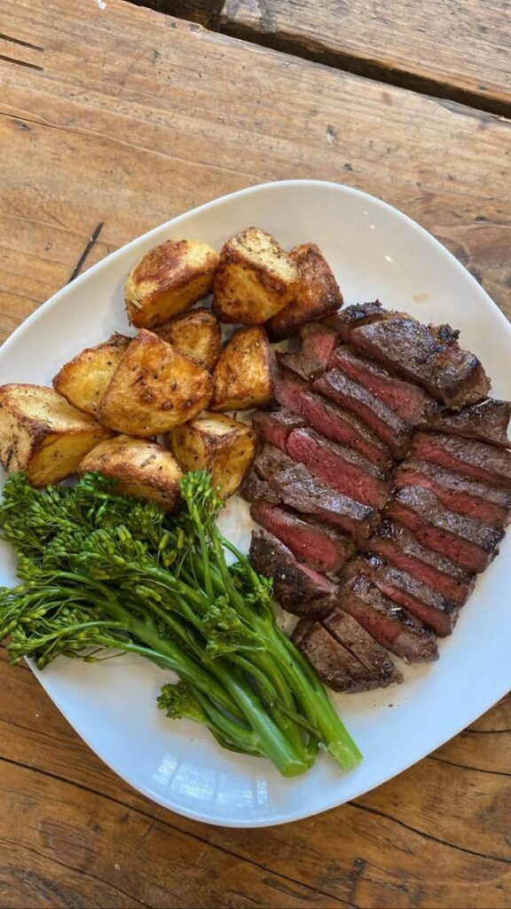 Steak and potatoes