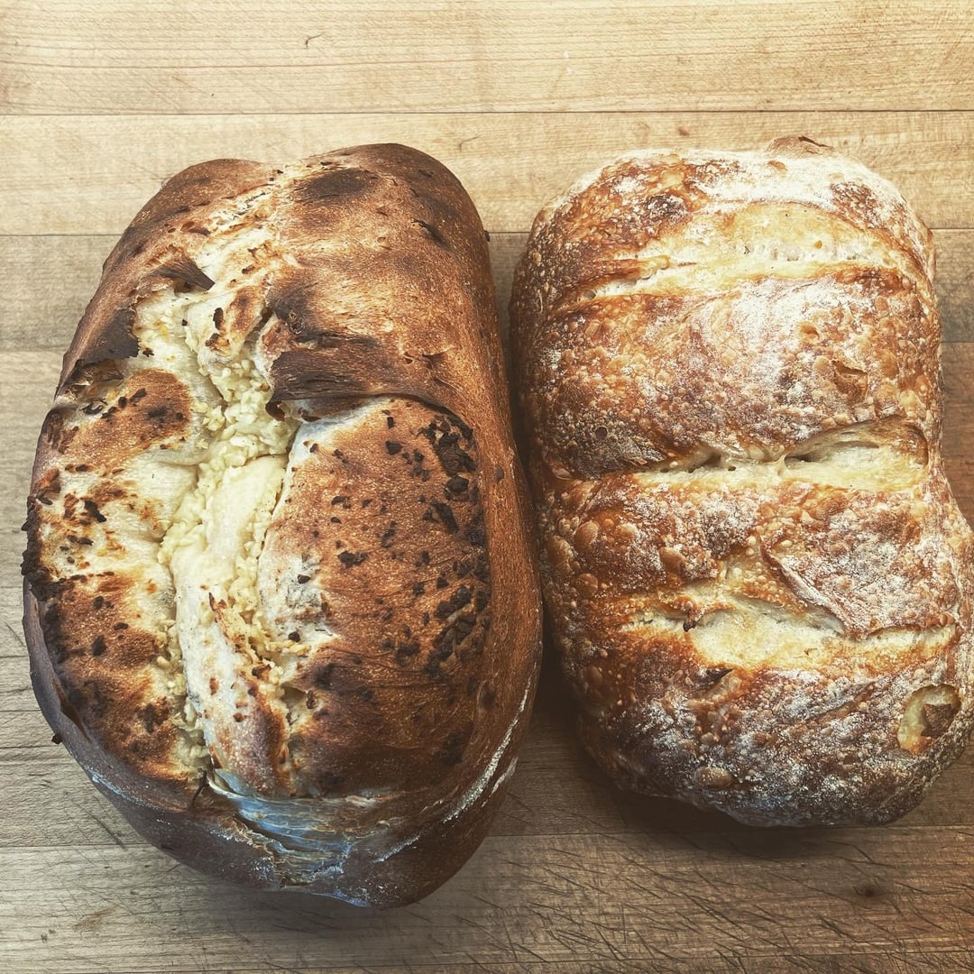 Made some bread with leftover pizza dough Dining and Cooking
