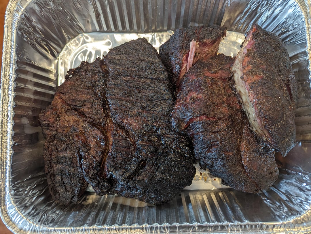 Smoked beef chuck roast, pulled for tacos Dining and Cooking