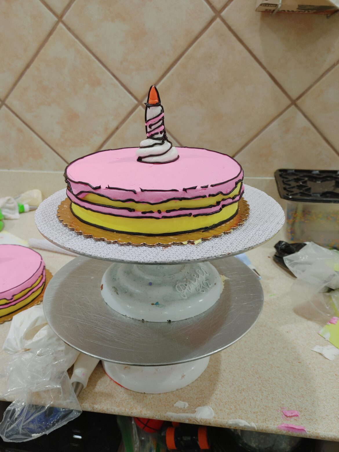 Cartoon cake for work!