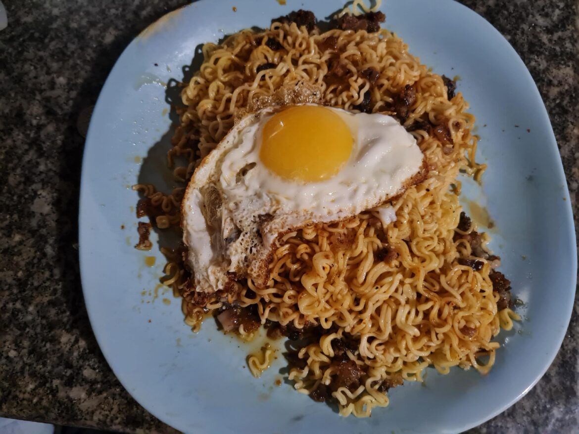 Mi Goreng with Sisig and of course, egg.
