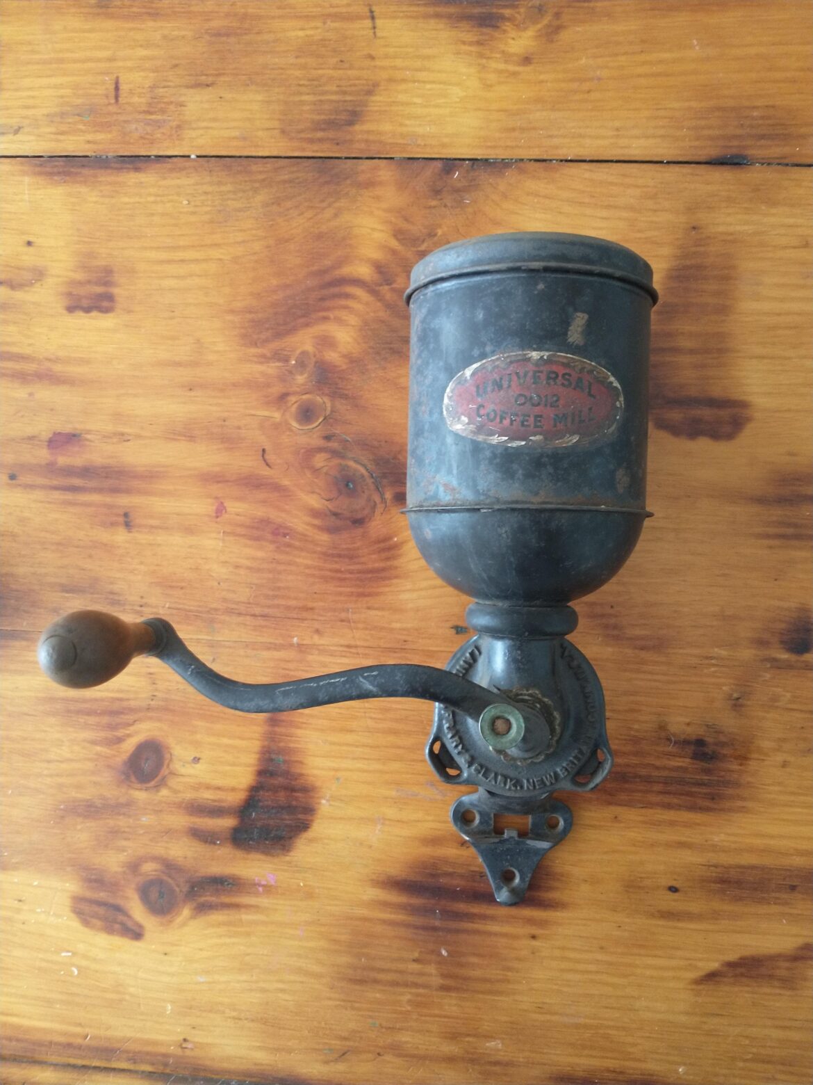 Found this old coffee grinder in the barn