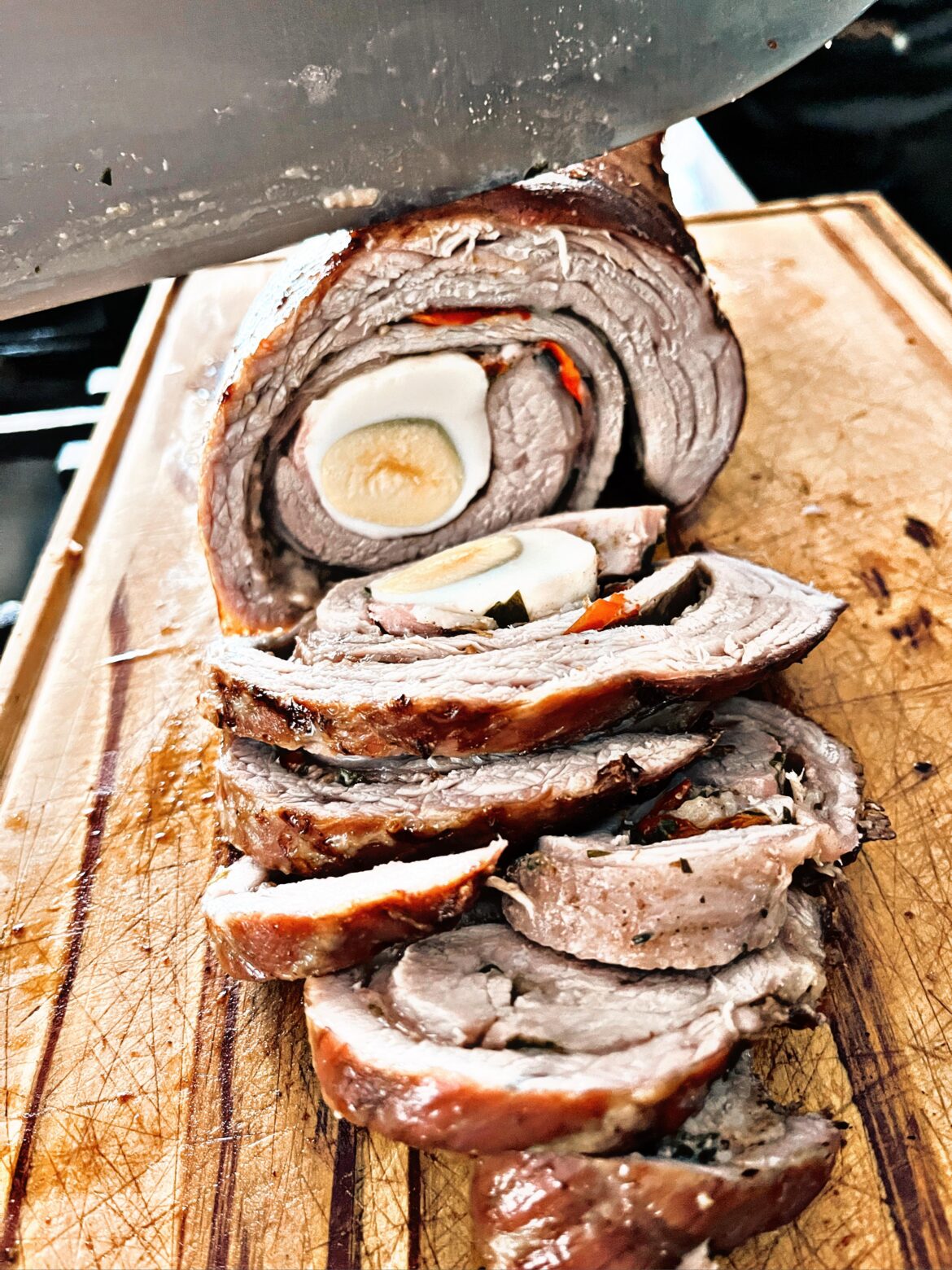homemade rolled rosemeat (matambre)