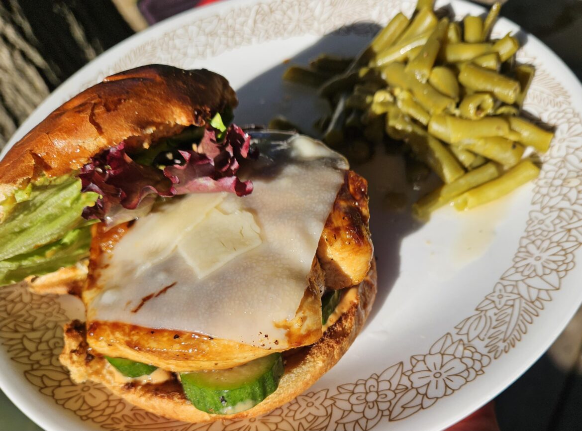 Ponzu-Glazed Chicken Sandos with Cucumber & Spicy Mayo