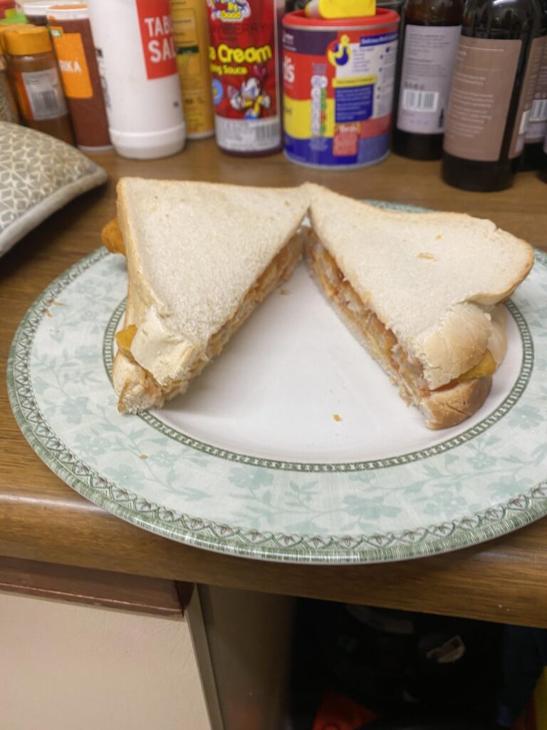 Fish finger sandwich, featuring extra long fish finger