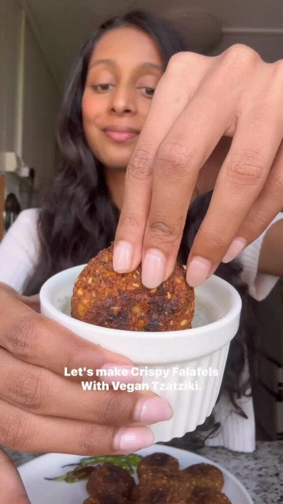 Crispy Falafels with Vegan Tzatziki