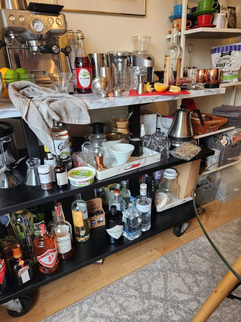 My BF's and Mine Coffee/Cocktail Setup