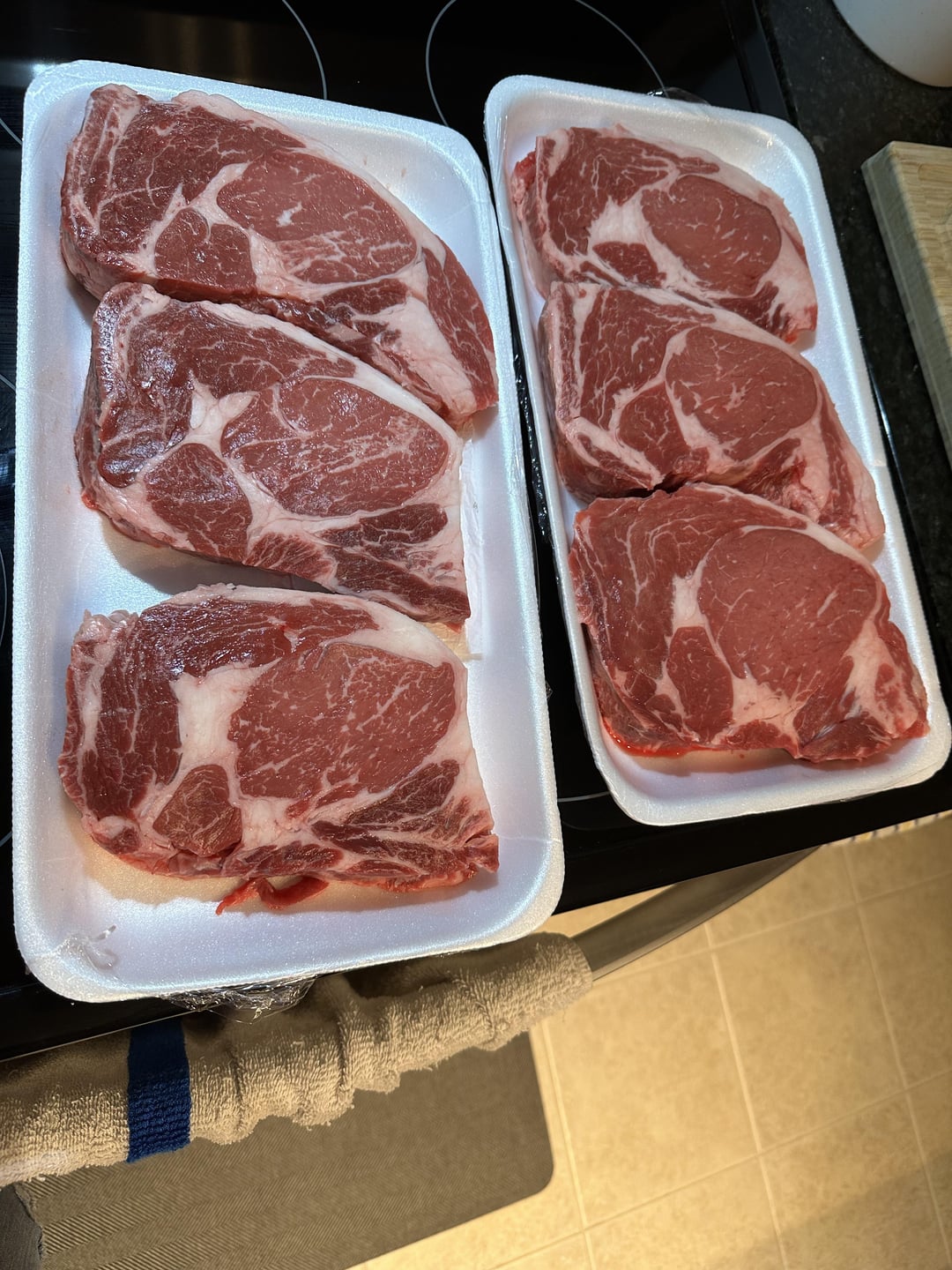 8.99/lb choice ribeyes at my local Kroger. Dining and Cooking