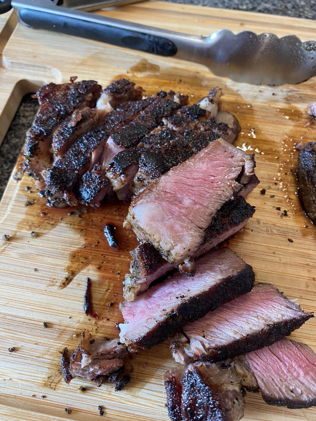 Coffee rub on a 42day dry aged ribeye and a filet. 135 for 2.5 hours and seared with wagyu