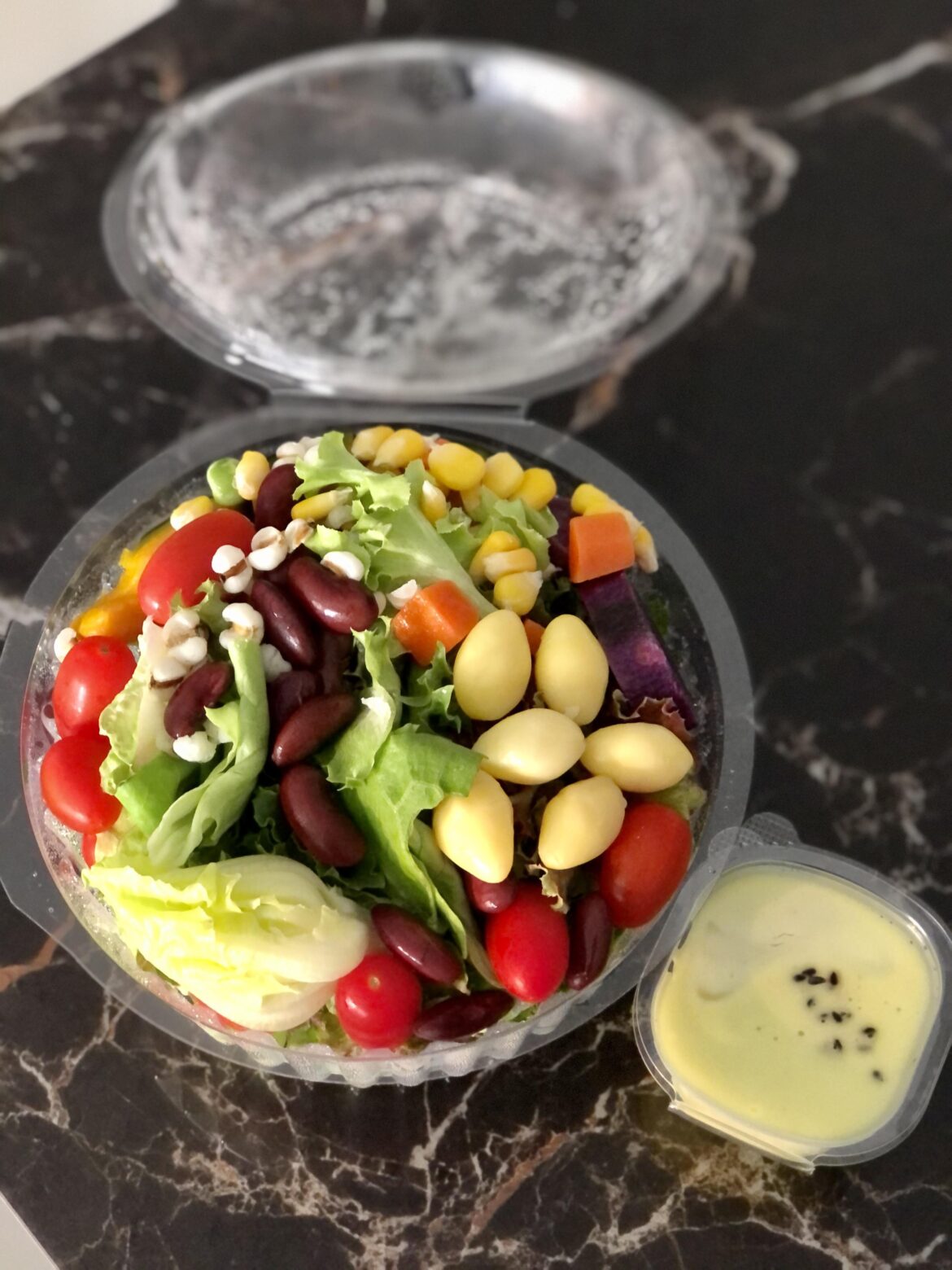 Garden Salad can be found on many street food carts/take-away quick restaurants in Bangkok, Thailand