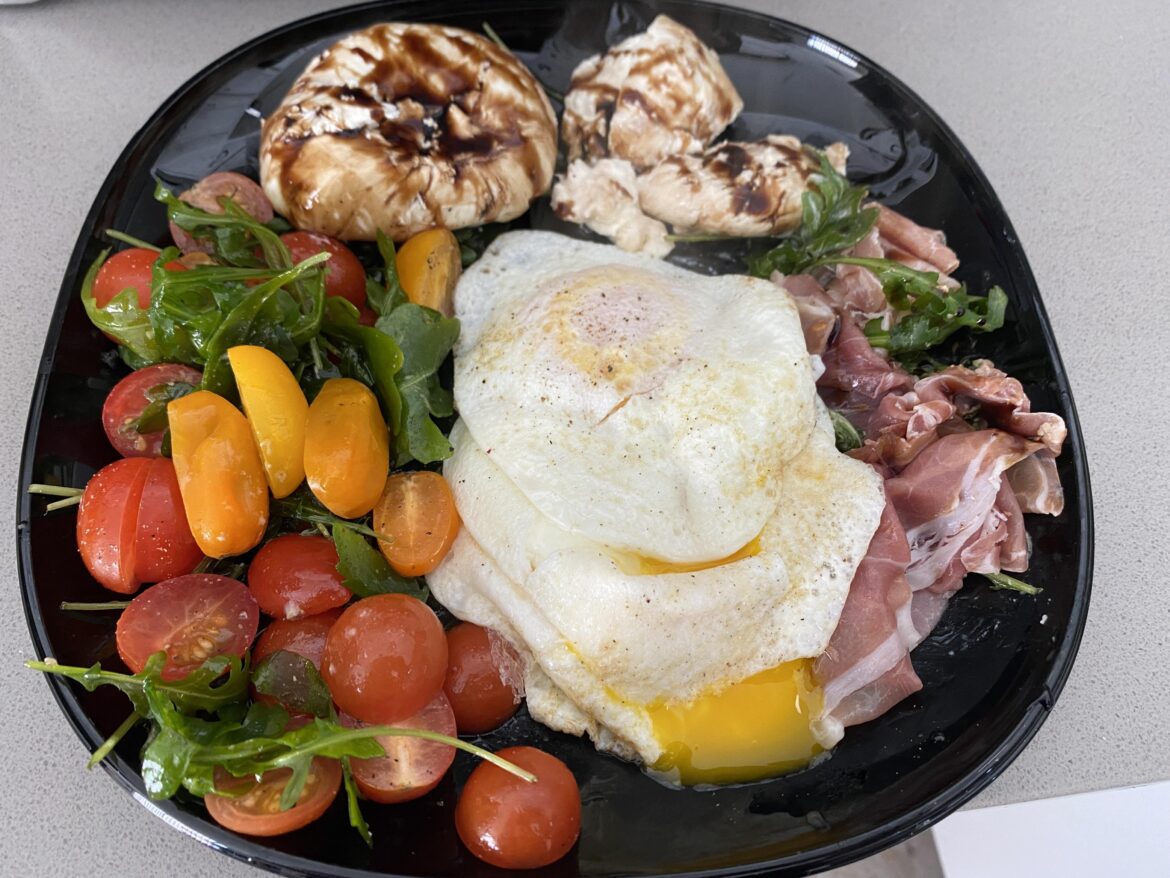 Over easy burrata antipasti