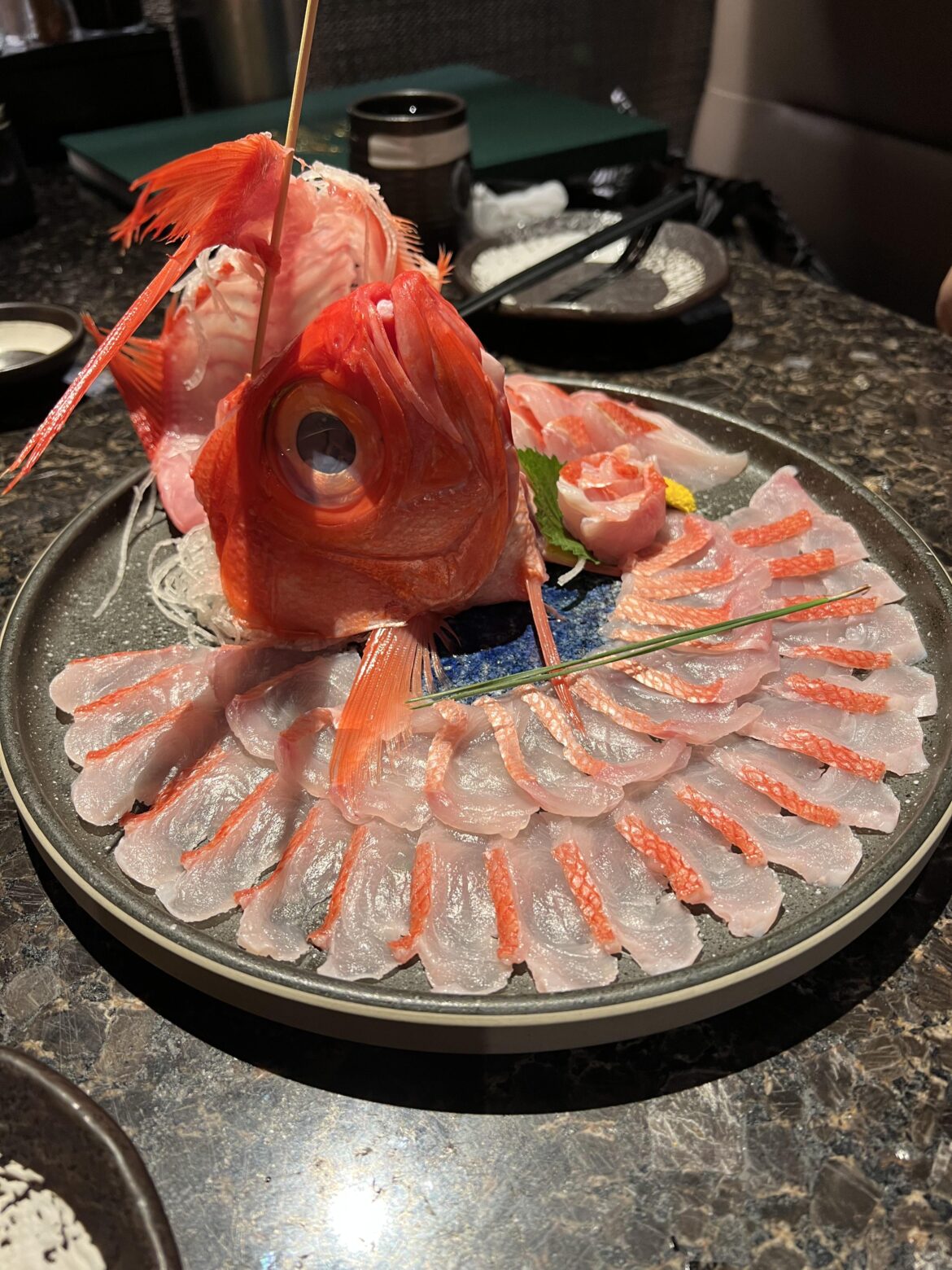 Red snapper sushimi