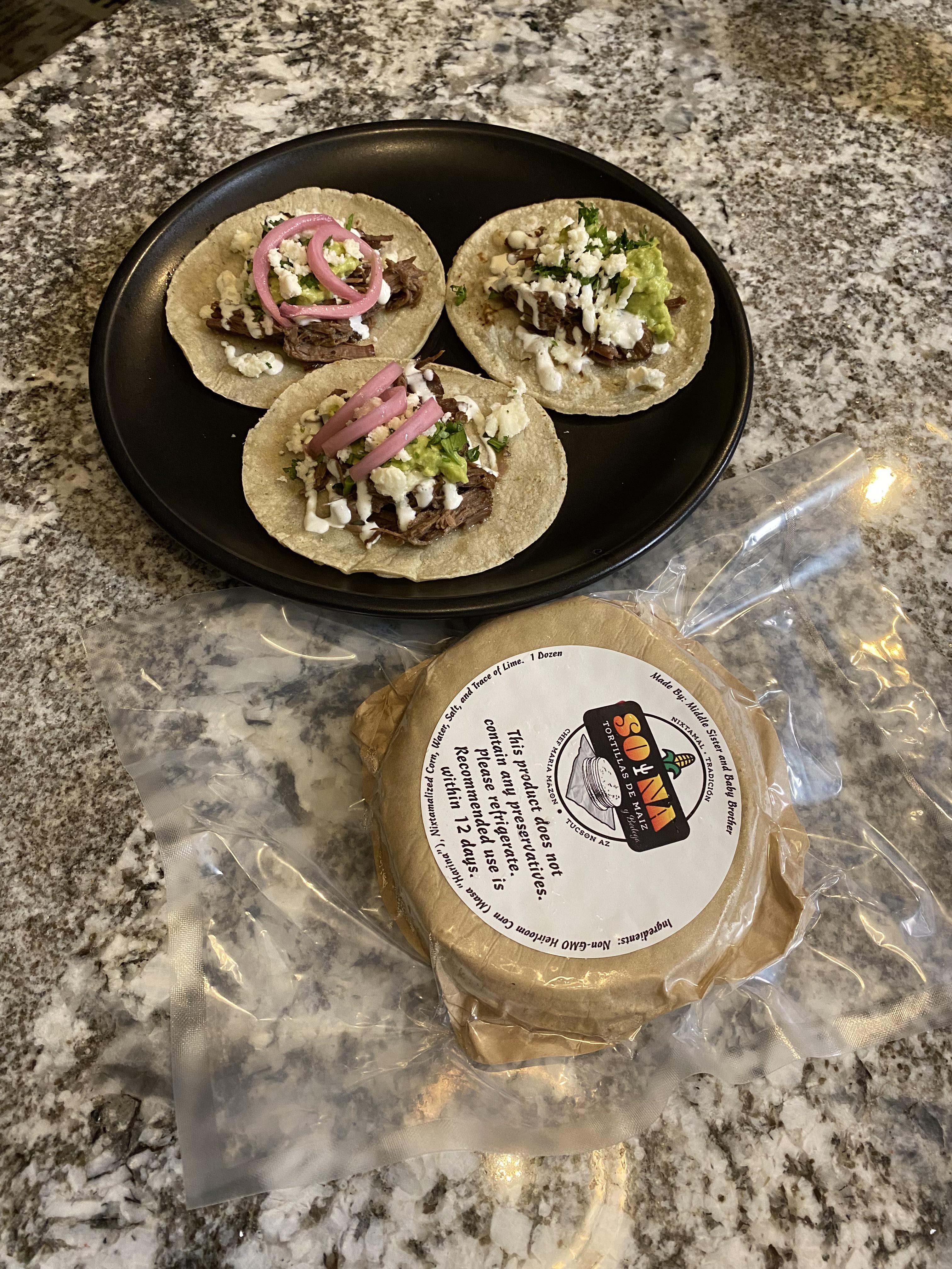 Beef tacos w/ local tortillas Dining and Cooking