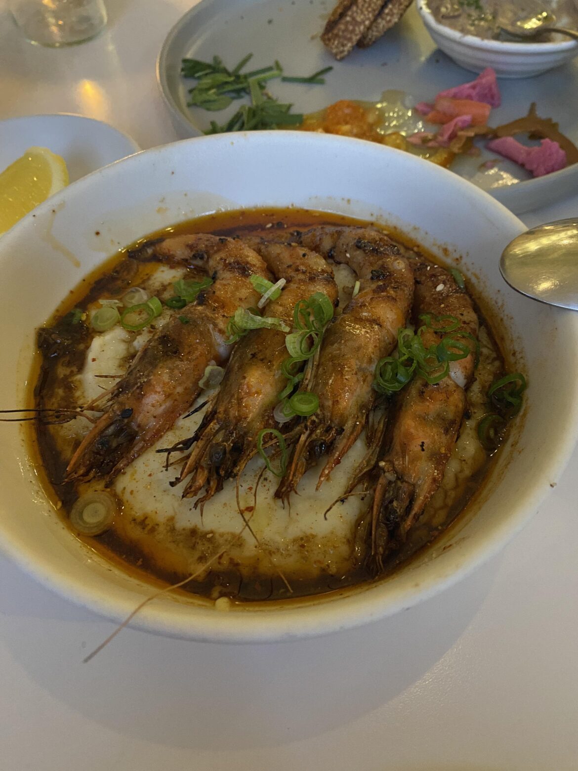 TransparentSea Farms Prawns and Millet $22- Yang’s Kitchen, Alhambra