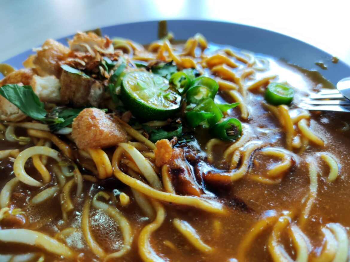 The quintessential Mee Rebus of Singapore & Malaysia. Literally "Boiled Noodles".