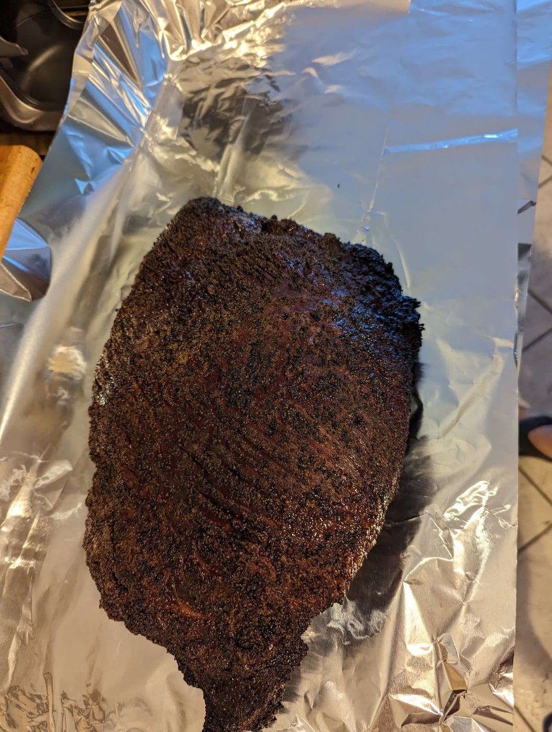 Recently got a used WSM and I made my first brisket today! Did hot and
