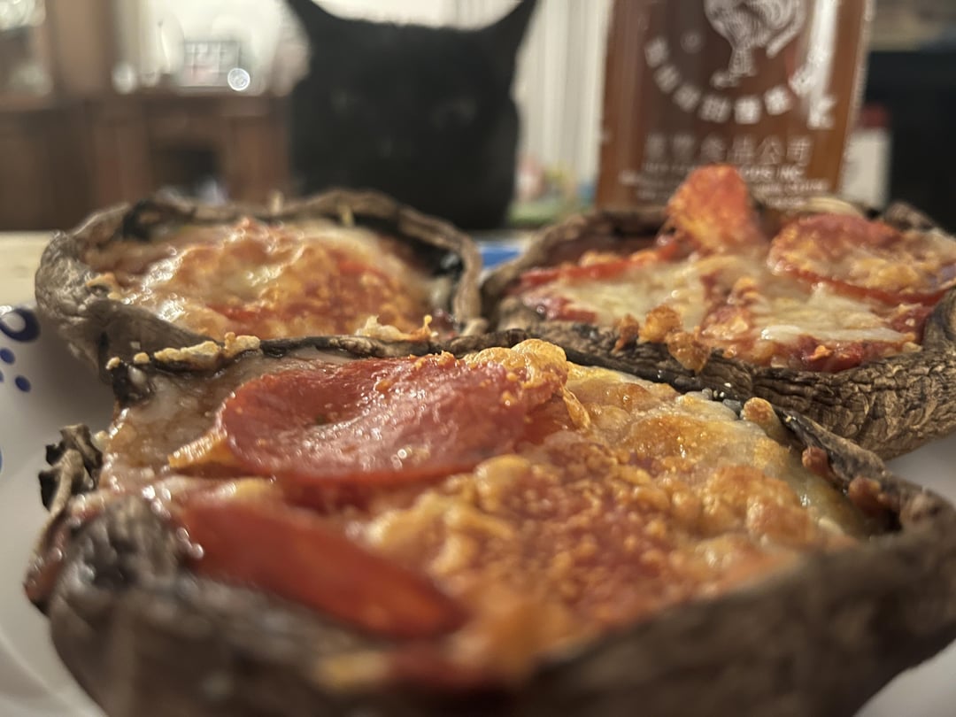 Portobello Pizza Bagel (100 calories each) Dining and Cooking