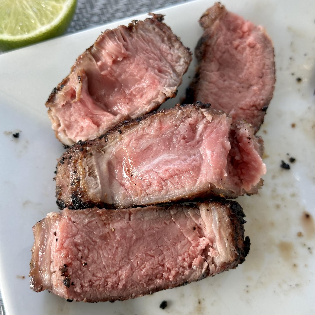 True grilling some Lamb Loin Chops, Flat Iron Steak, corn on the cob