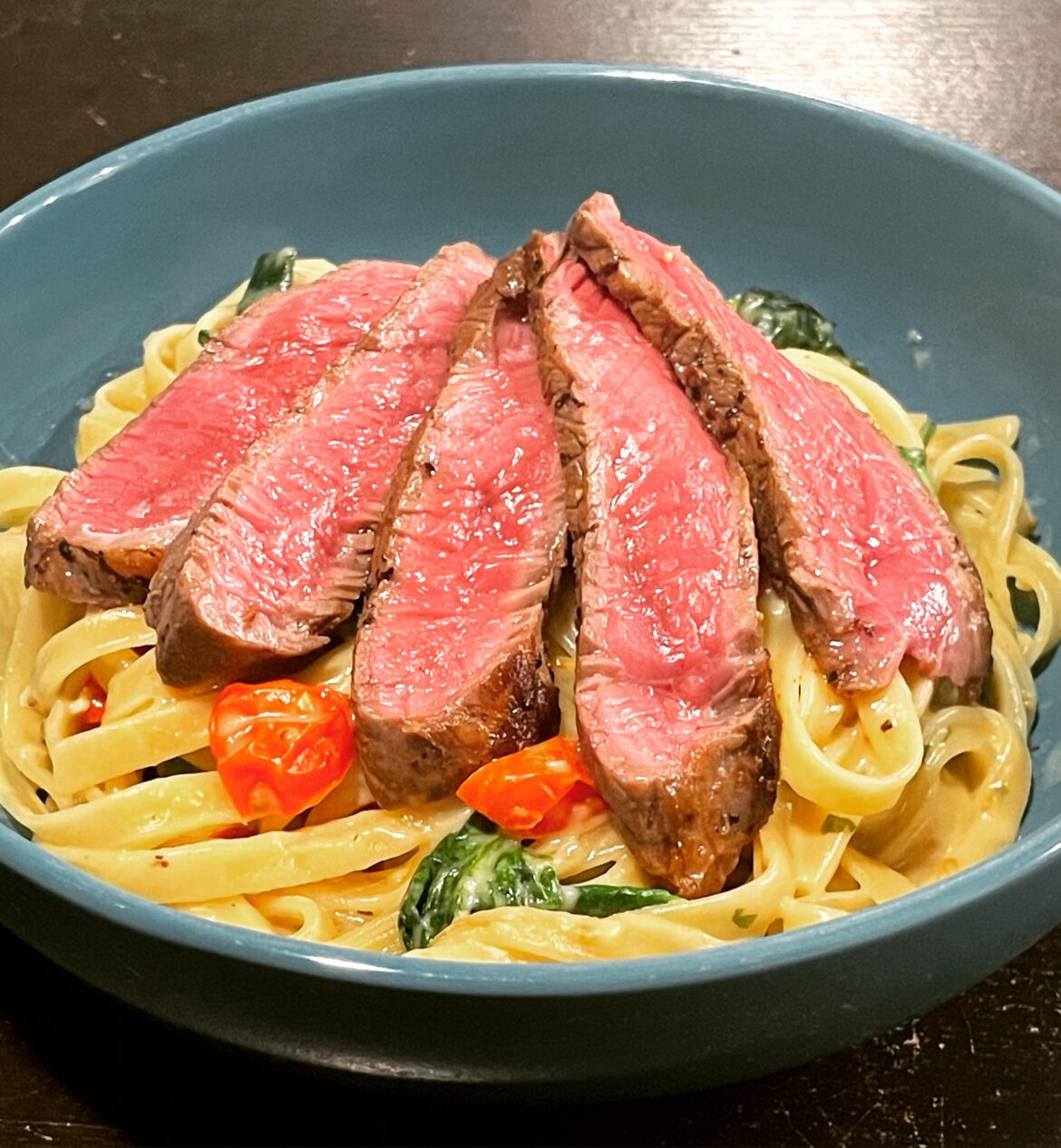 [Homemade] Creamy Steak Pasta