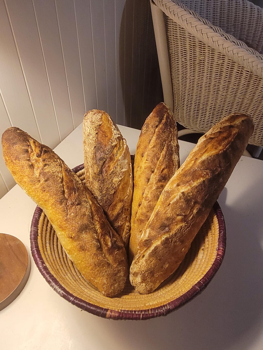 Sourdough baguettes ! With my favorite sandwich (Aoste ham, cheese