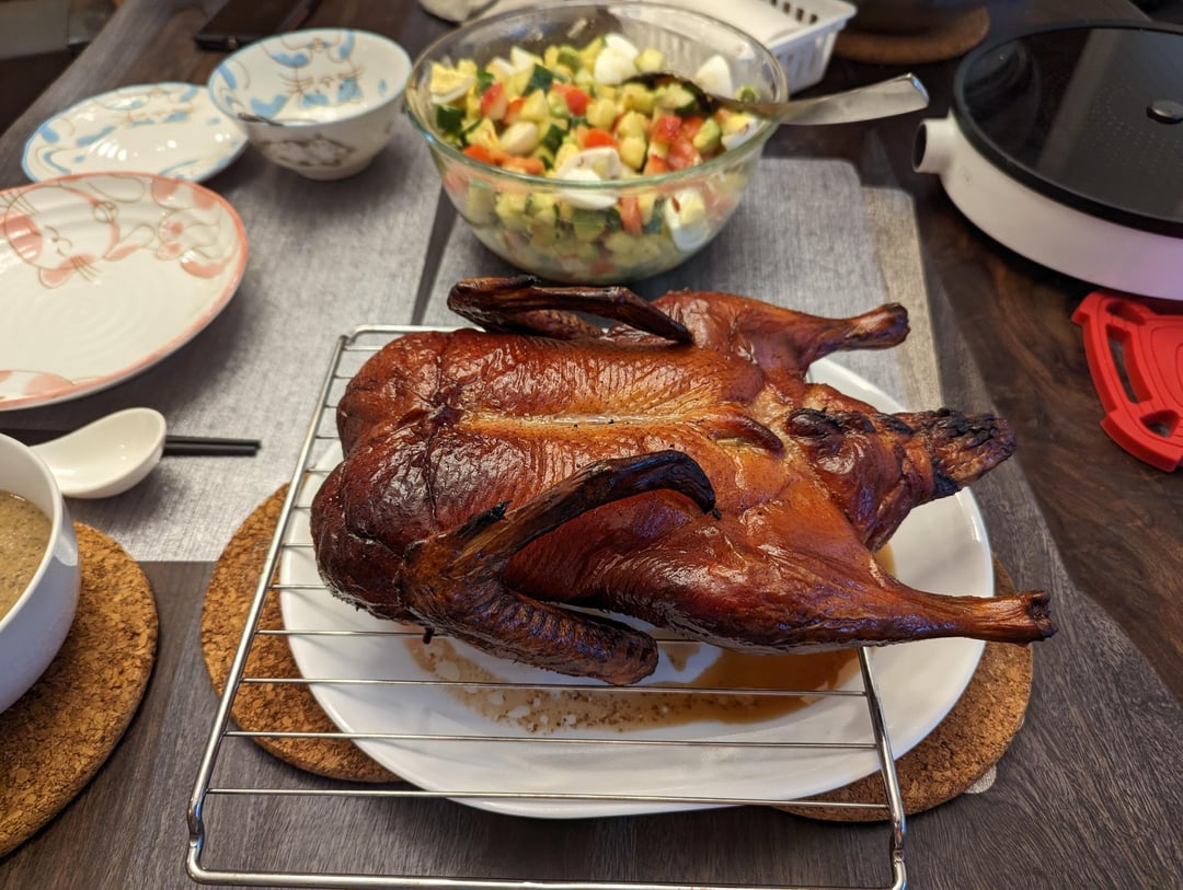 Chinese BBQ duck on Louisiana Grill K24 - Dining and Cooking
