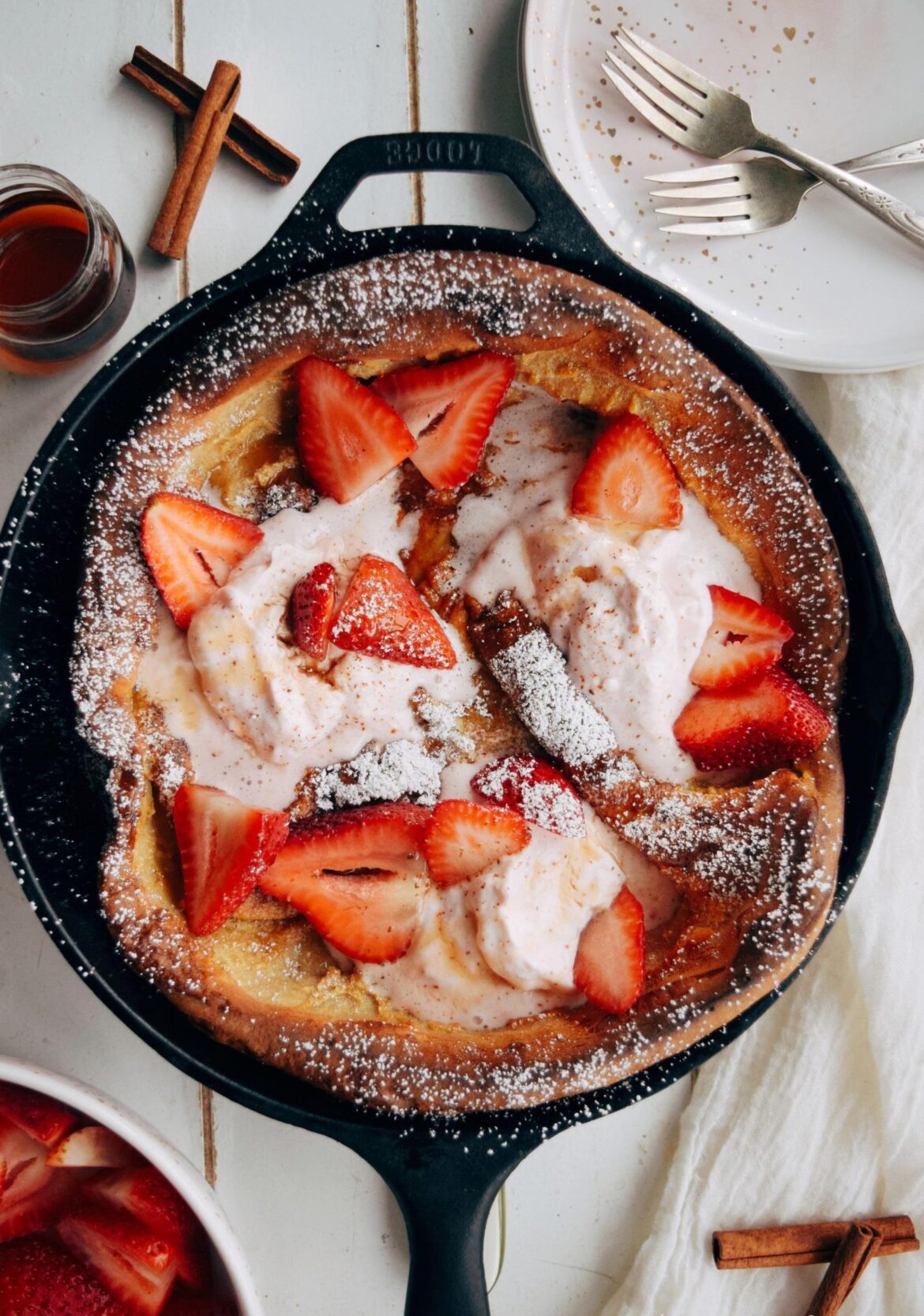 Strawberry Cream Dutch Baby