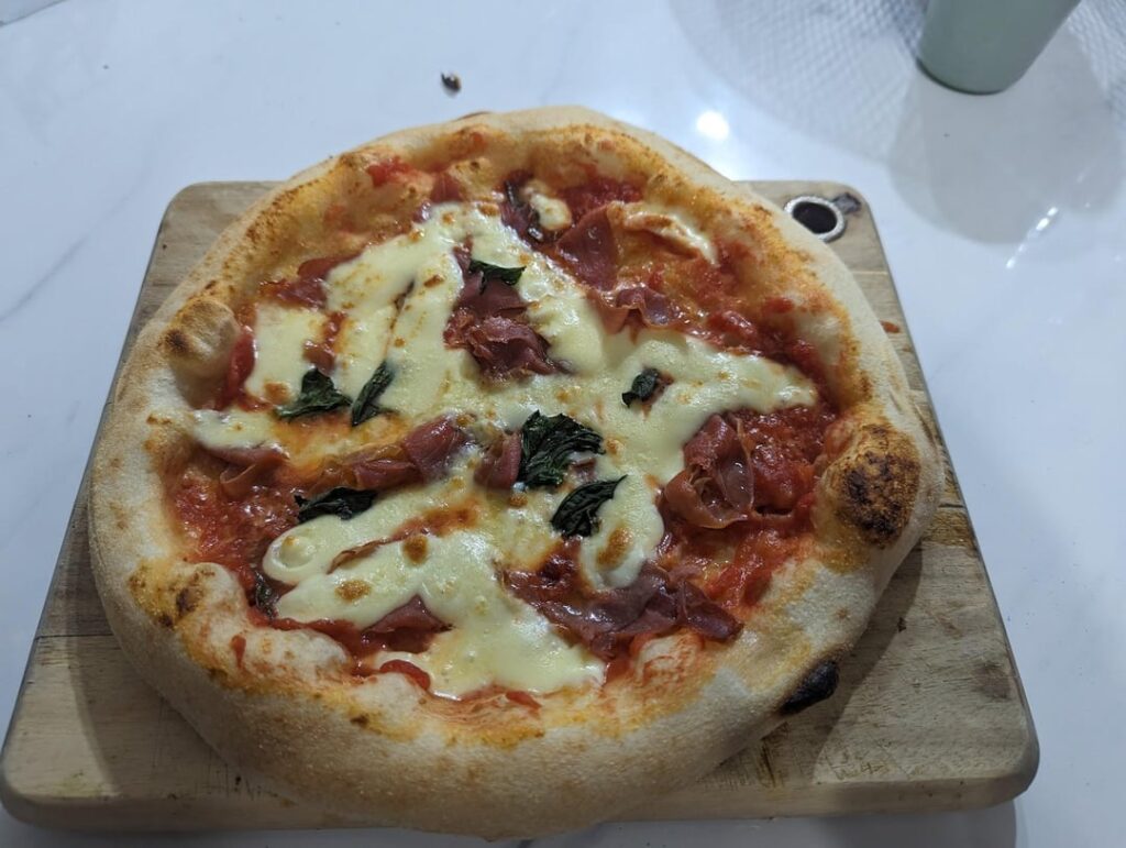 Margherita with Sliced Prosciutto