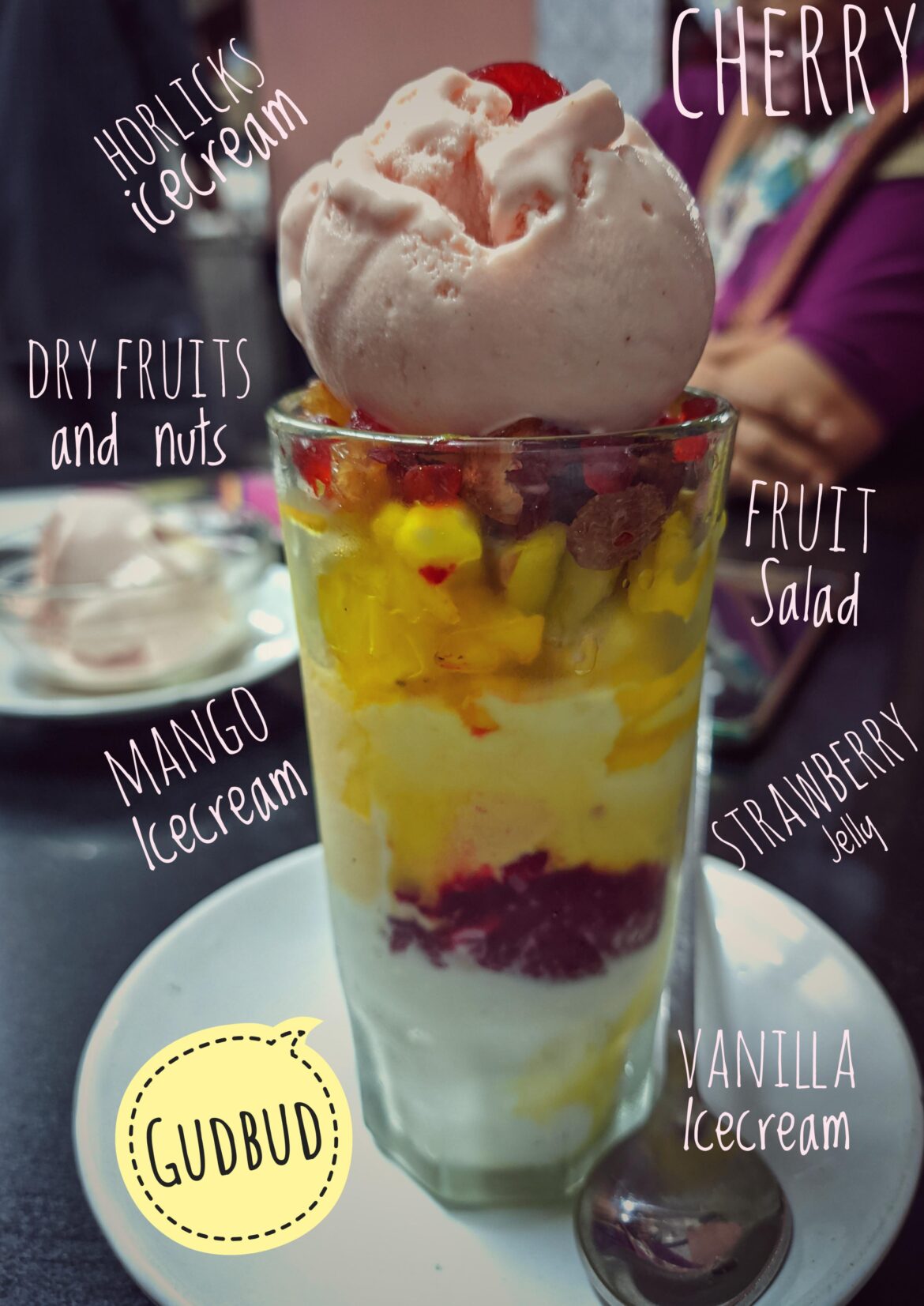 Gadbad - an ice cream sundae from Laxmi Cream Parlor, Karkala (Near Mangalore), Karnataka, India.