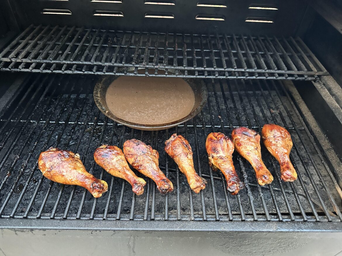 Glazed Smoked Chicken Drumsticks
