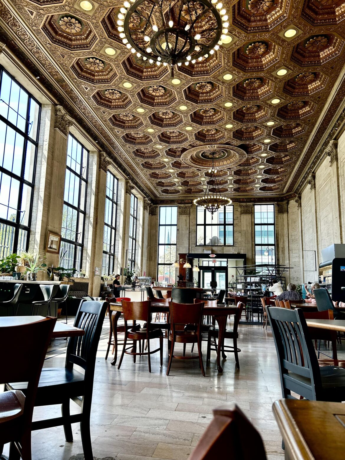 Abandoned bank turned into cafe