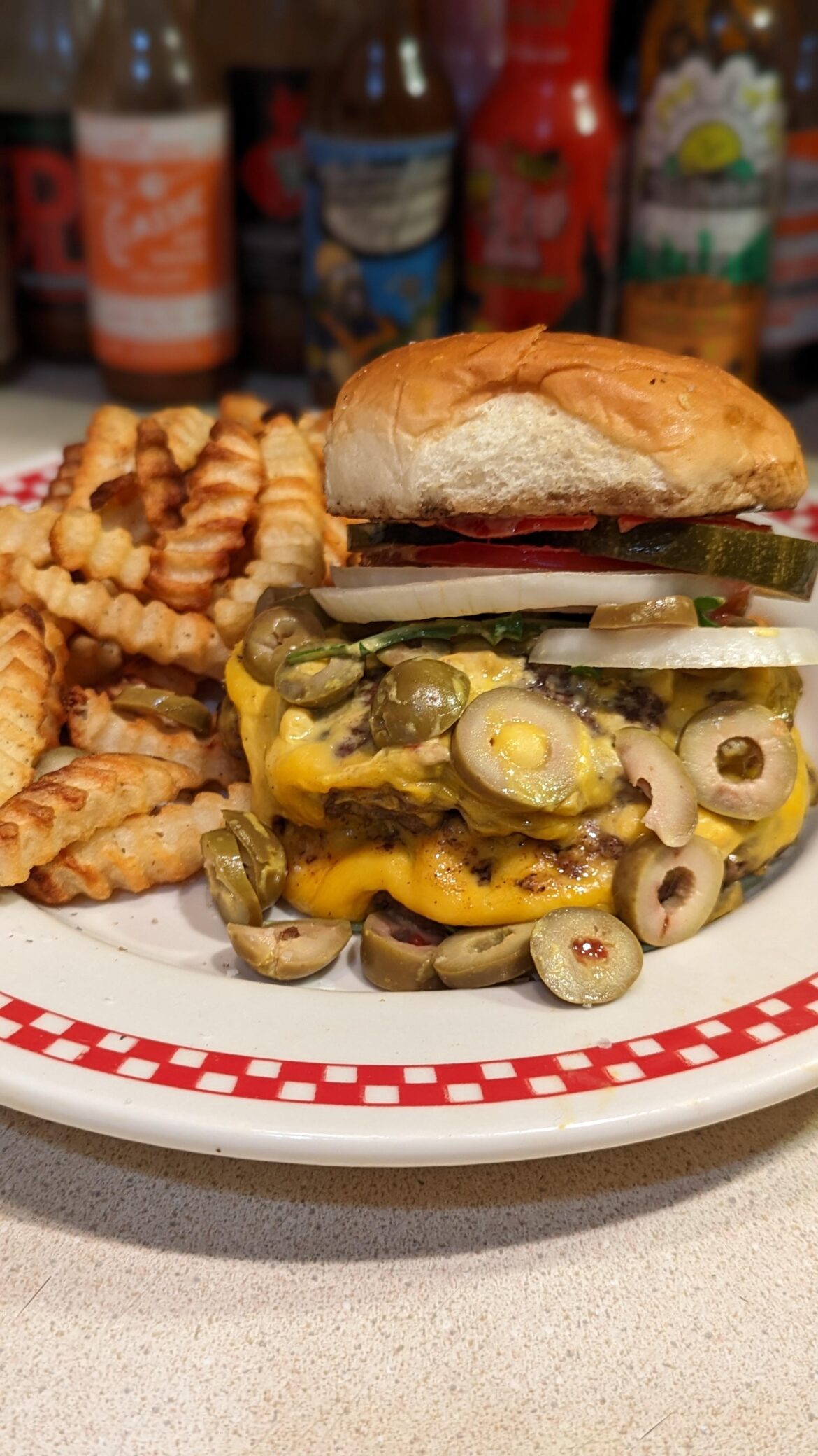 My version of a Flint, Michigan Icon: The Olive Burget from Halo Burger