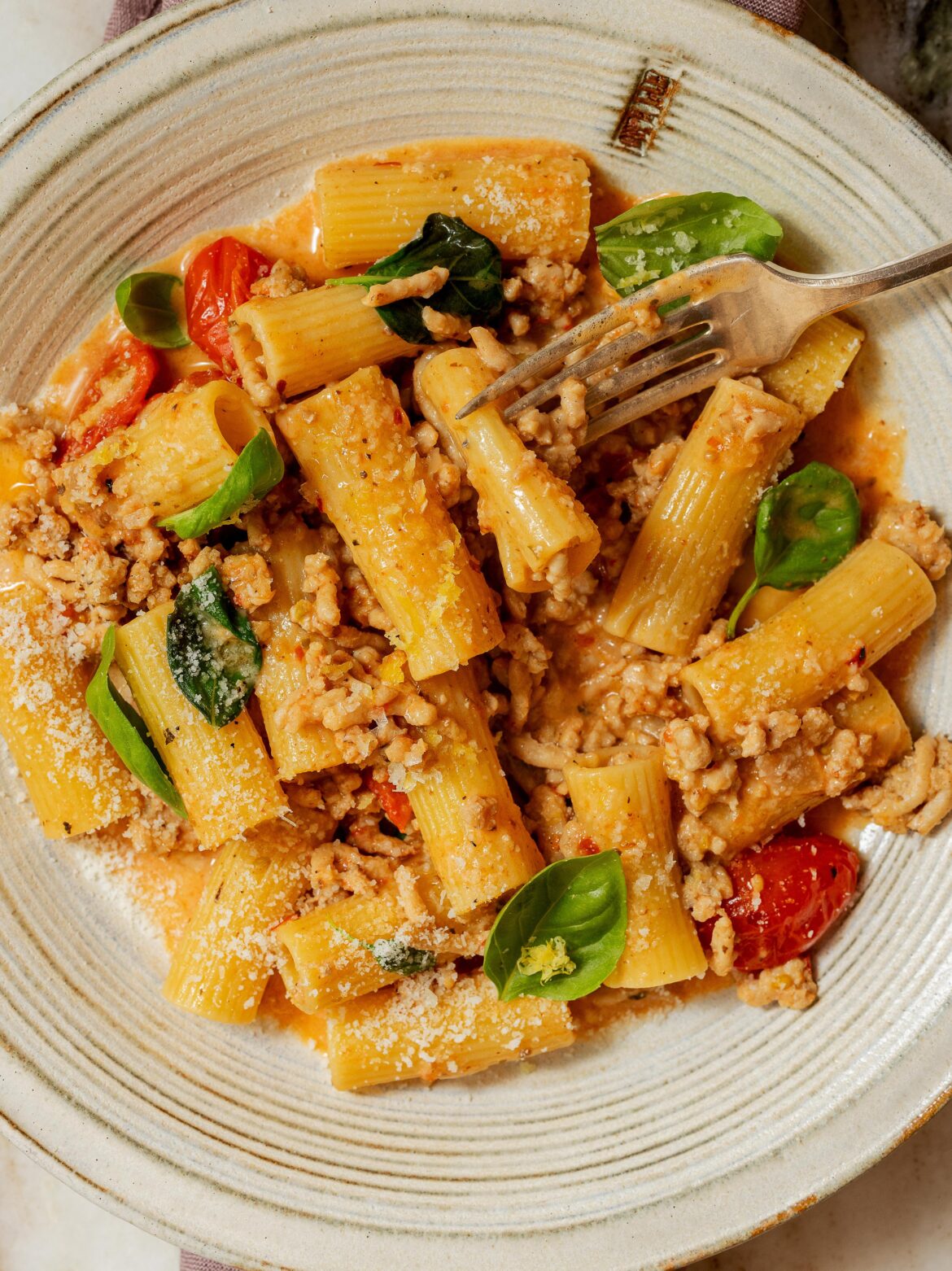 Creamy Lemon-Basil Chicken Pasta