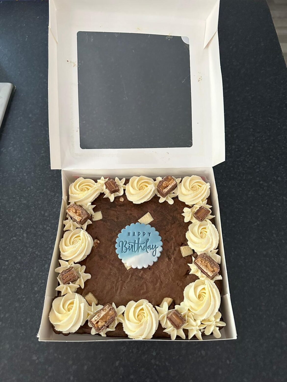 Birthday brownie slab