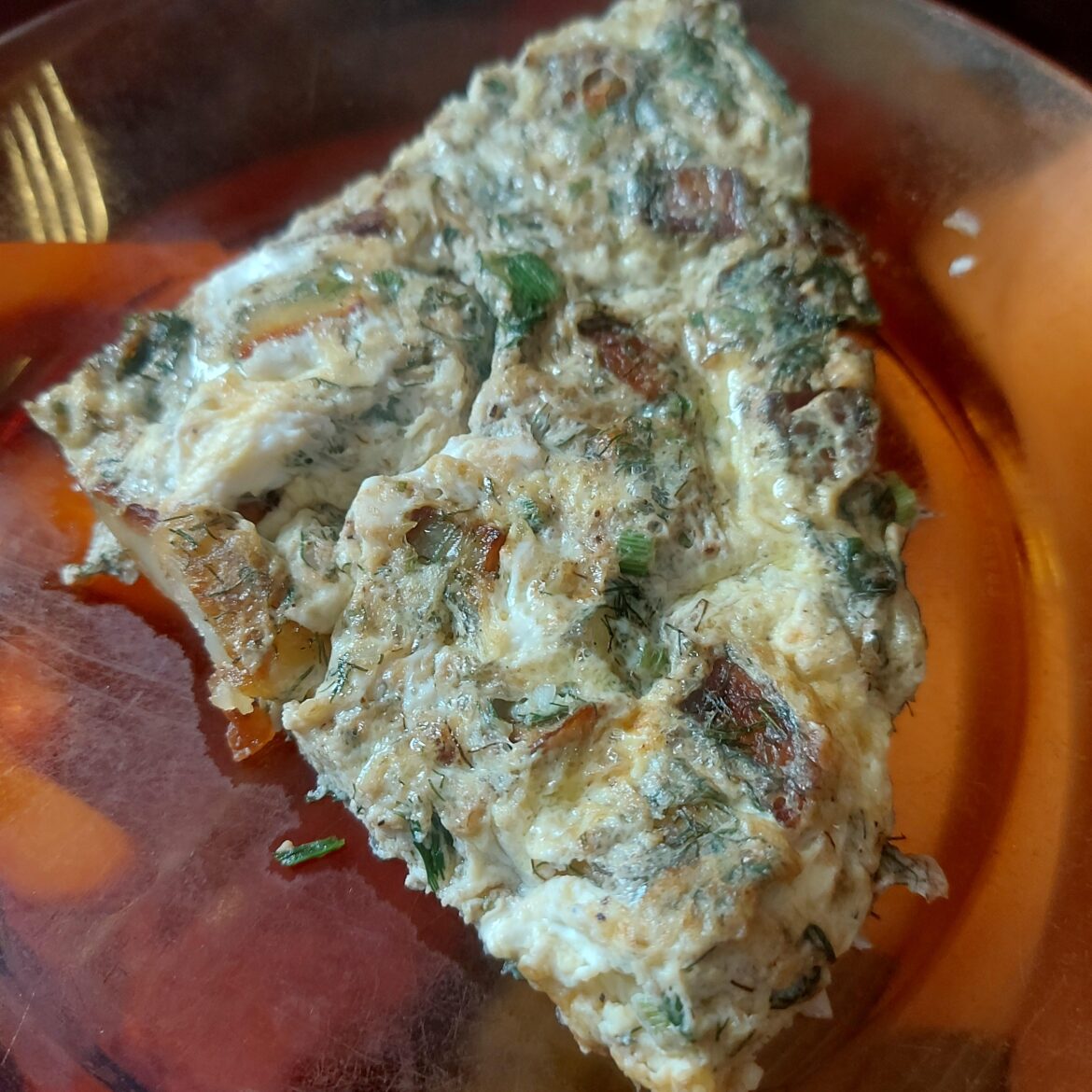 Potato and fennel fronds tortilla